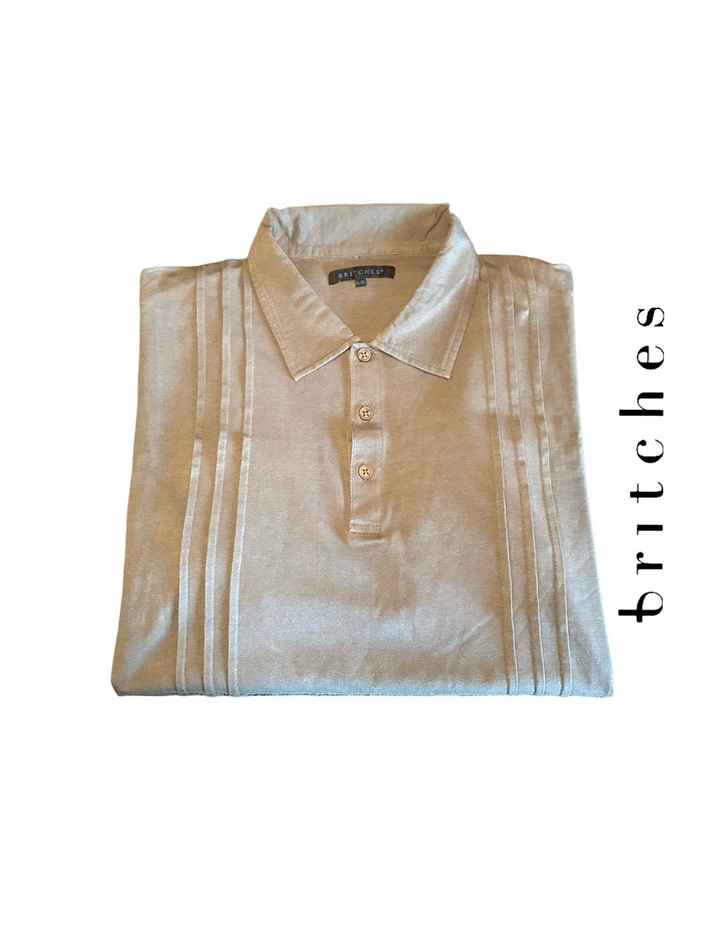 Britches (Canada) Mens Grey Polo with Pleats